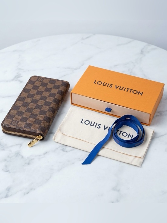 Louis Vuitton Handbags - Auth LV Zippy Wallet NM Damier Ebene Brown Long Zip Around Wallet